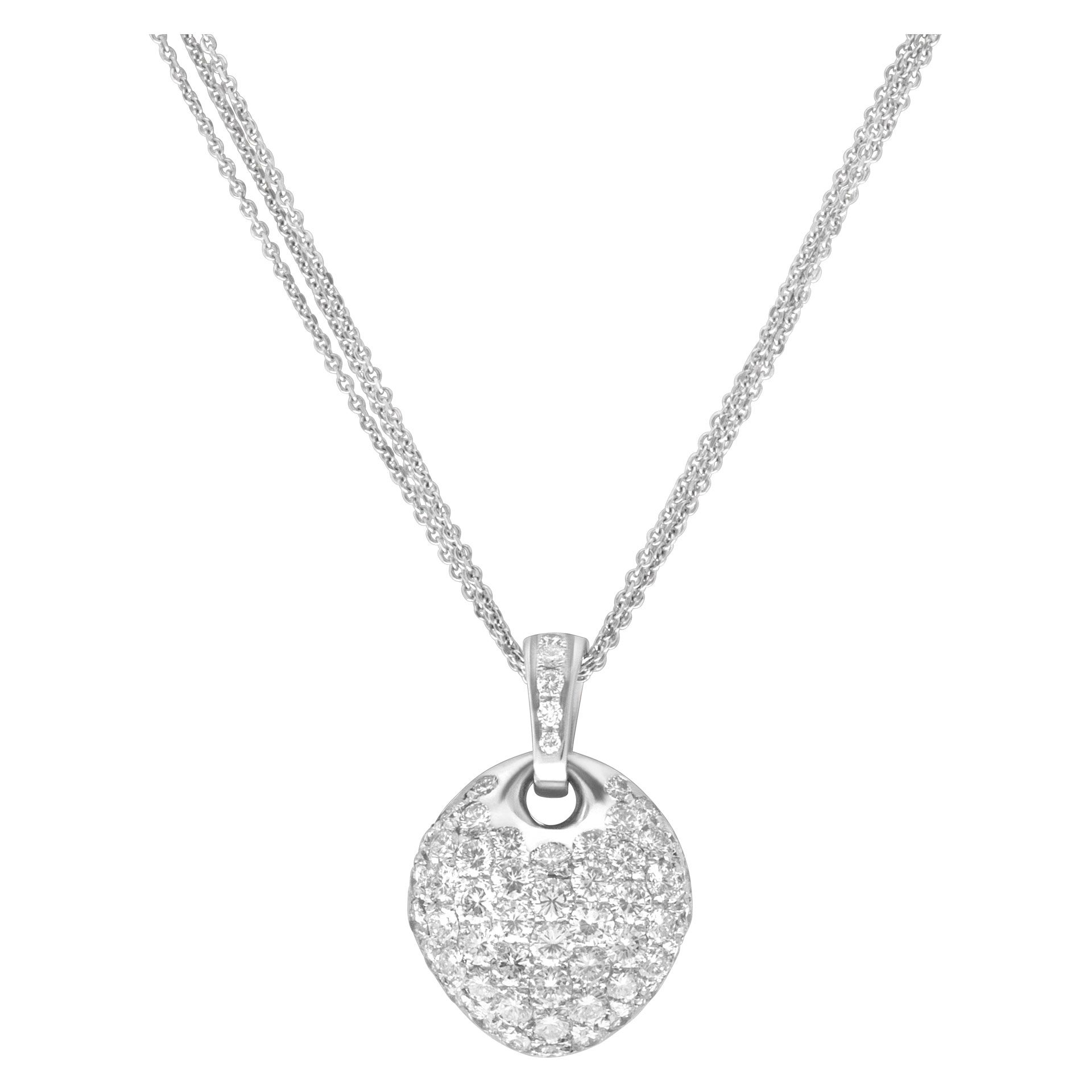 アクセサリー lui jewelry / heart pendant top LOUIS VUITTON 18K Rose Gold Leather Coeur Heart Pendant