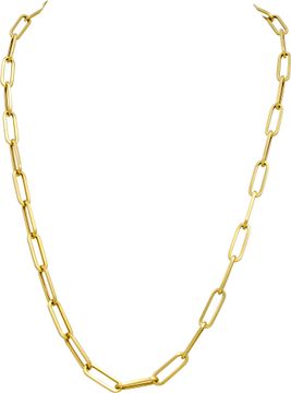 Link chain necklace in 14k gold chain 18 inches long. Link chain necklace in 14k gold chain 18 inches long. Necklace Collection