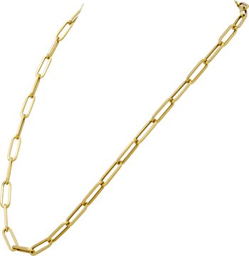 Link chain necklace in 14k gold chain 18 inches long.