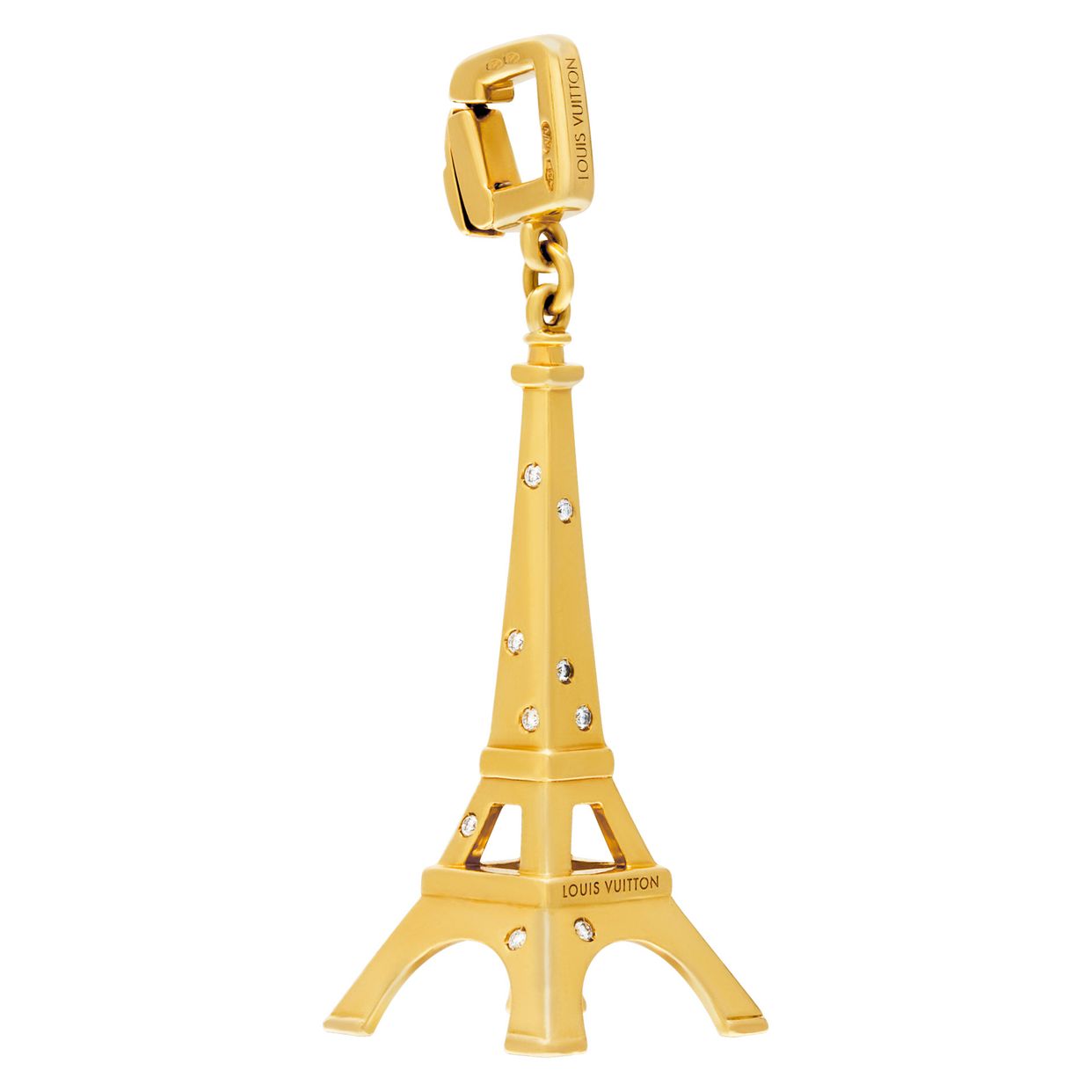 Louis Vuitton Tour Eiffel charm with diamonds in 18k | Gray