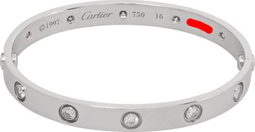 LOVE bracelet, classic model,10 diamonds size 16 Bracelet Collection