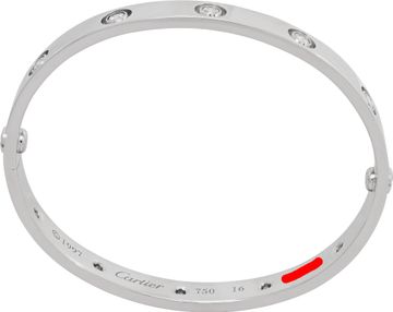 LOVE bracelet, classic model,10 diamonds size 16