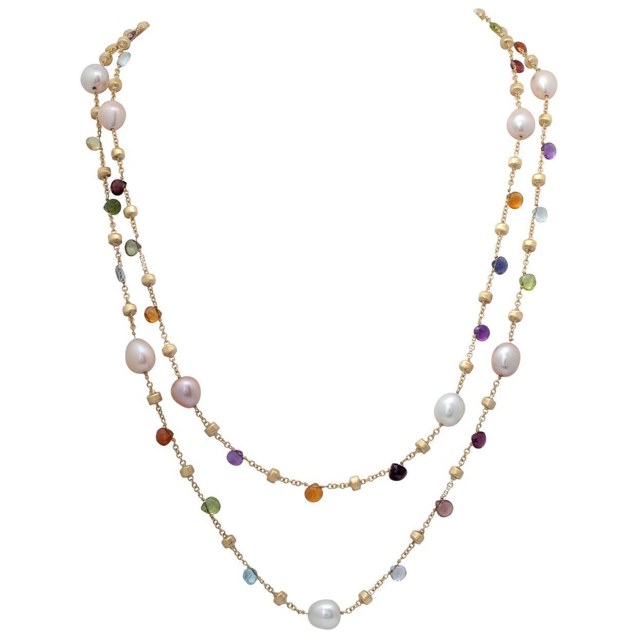 Marco Bicego Pearl Citrine Topaz Multi gemstone necklace in