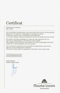 Maurice Lacroix Masterpiece Phase De Lune automatic