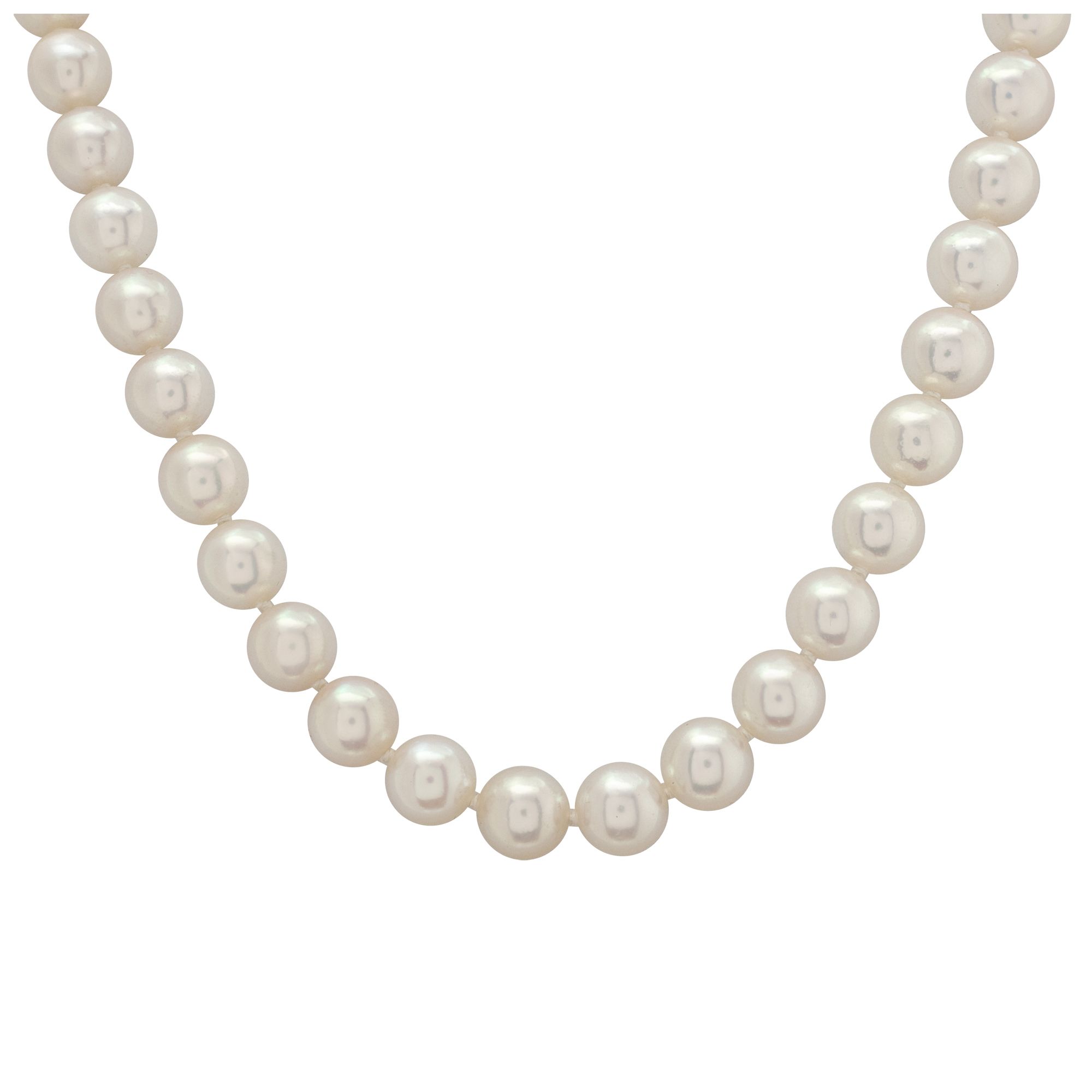 ◇Hei◇ miki pearl necklace [正規品/関税込] Mikimoto 18k White Gold Akoya Single Cultured Pearl and