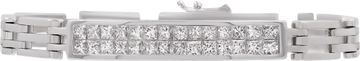 Modern Square Diamond Bracelet in 18k White Gold