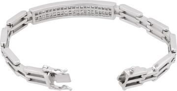 Modern Square Diamond Bracelet in 18k White Gold