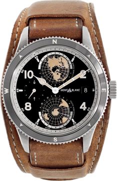 MontBlanc Geosphere 7457 Stainless Steel Black dial 43mm Automatic watch