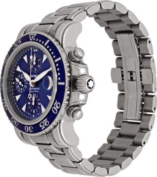 MontBlanc sport 7034 Stainless Steel Blue dial 42mm Automatic watch