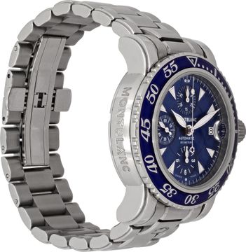MontBlanc sport 7034 Stainless Steel Blue dial 42mm Automatic watch