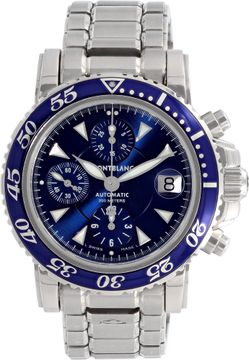 MontBlanc sport 7034 Stainless Steel Blue dial 42mm Automatic watch MontBlanc sport 42mm 7034 Mens Watch Collection