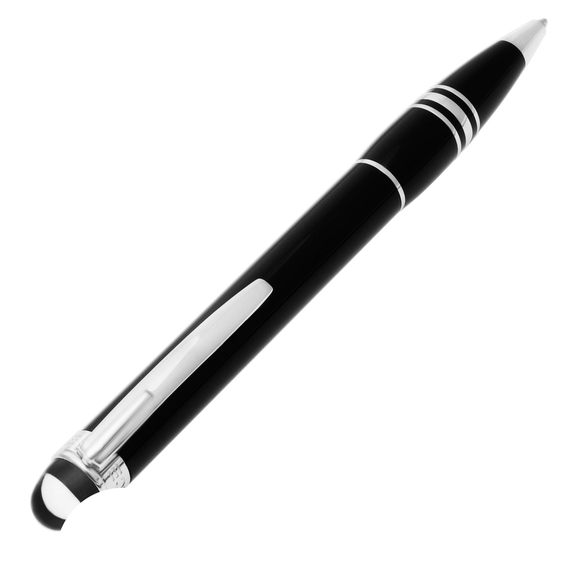 Montblanc Starwalker Ballpoint Pen Black resin and Platinum