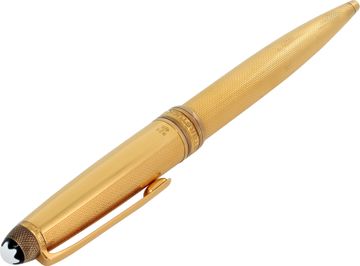 Montblanc Sterling And Gold Vermeil Ball Point Pen Double Broad Nib