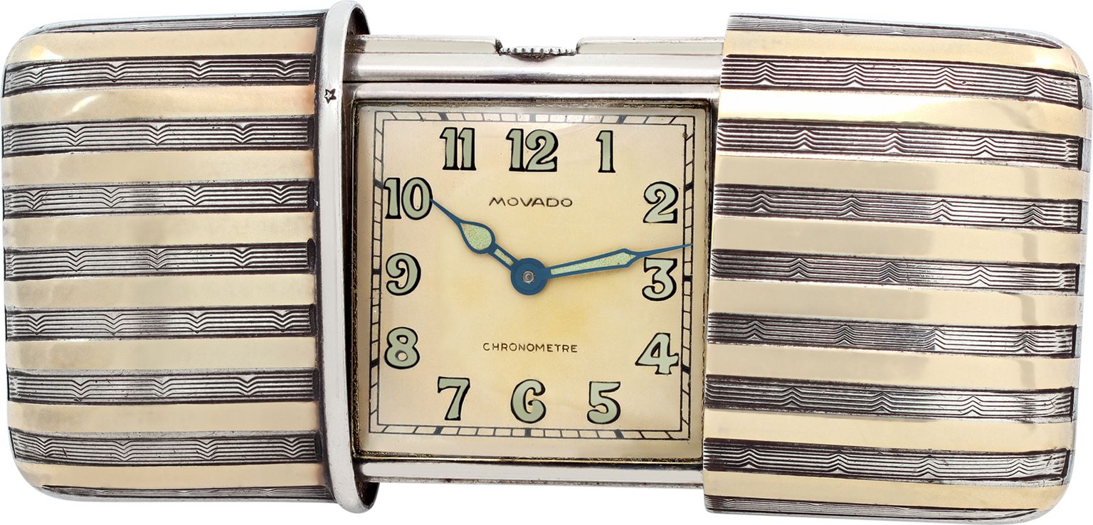 Pre-owned Movado Ermeto 1215250 silver & gold Ivory dial  display picture 1