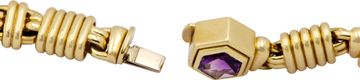 Multi-Colored Gemstone Hexagonal Necklace in 18K Yellow Gold