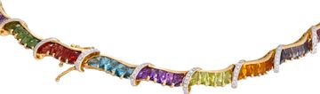 Multicolored Gemstone Bellarri necklace in 18k
