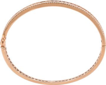 Multicolored Sapphire And Diamond Bangle in 18k Rose Gold