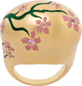 Nada Ghazal Blossom Ring In 18k Yellow Gold Ring Collection