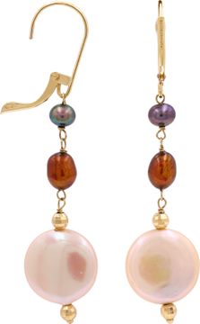 Necklace, Earrings, and Bracelet in 18k with multicolor pearls