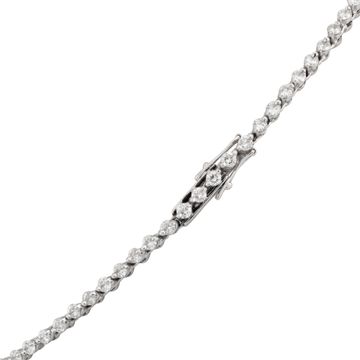 Diamond and Ruby Necklace in 18k white gold