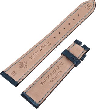 New Patek Philippe Blue Alligator Strap (18mm X 14mm)