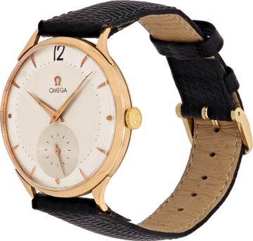 Omega Caliber 265 18k Silver dial 37mm Manual watch