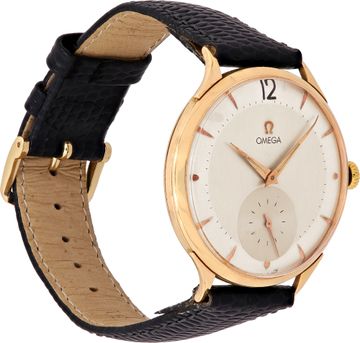 Omega Caliber 265 18k Silver dial 37mm Manual watch