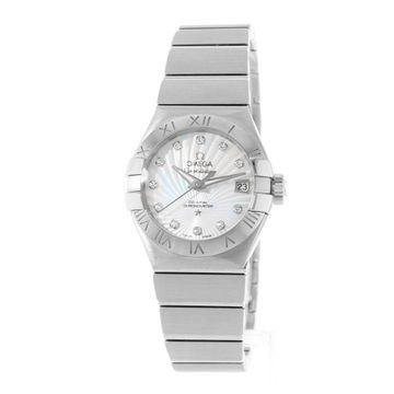 Omega Constellation 123.10.27.20.55.001 Steel Mother of Pearl Dial 27mm Auto