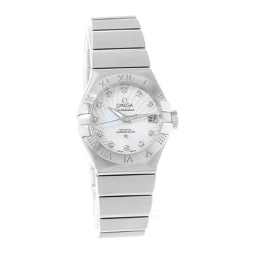 Omega Constellation 123.10.27.20.55.001 Steel Mother of Pearl Dial 27mm Auto