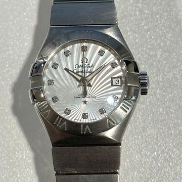 Omega Constellation 123.10.27.20.55.001 Steel Mother of Pearl Dial 27mm Auto