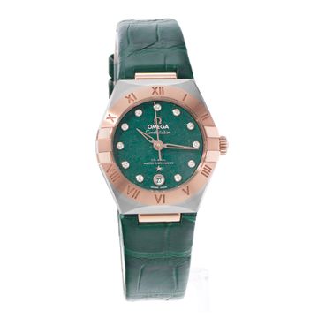 Omega Constellation 131.23.29.20.99.001 Steel & Rose Gold Green dial 29mm Auto