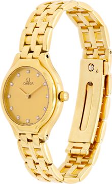 Omega De Ville 41601500 18k Yellow Gold 24mm Quartz watch