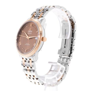 Omega De Ville Prestige 424.20.37.20.13.001 Steel & Rose Gold Brown dial 37mm Auto