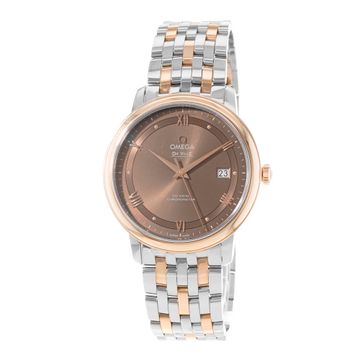 Omega De Ville Prestige 424.20.40.20.13.001 Steel & Rose Gold Brown dial 40mm Auto
