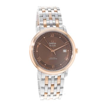 Omega De Ville Prestige 424.20.40.20.13.001 Steel & Rose Gold Brown dial 40mm Auto