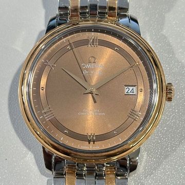 Omega De Ville Prestige 424.20.40.20.13.001 Steel & Rose Gold Brown dial 40mm Auto