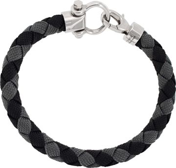 Omega sailing bracelet in black and gray