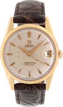 Omega Seamaster xxx 18k Yellow Gold Silver dial 34mm Automatic watch Omega Seamaster 34mm Mens Watch Collection