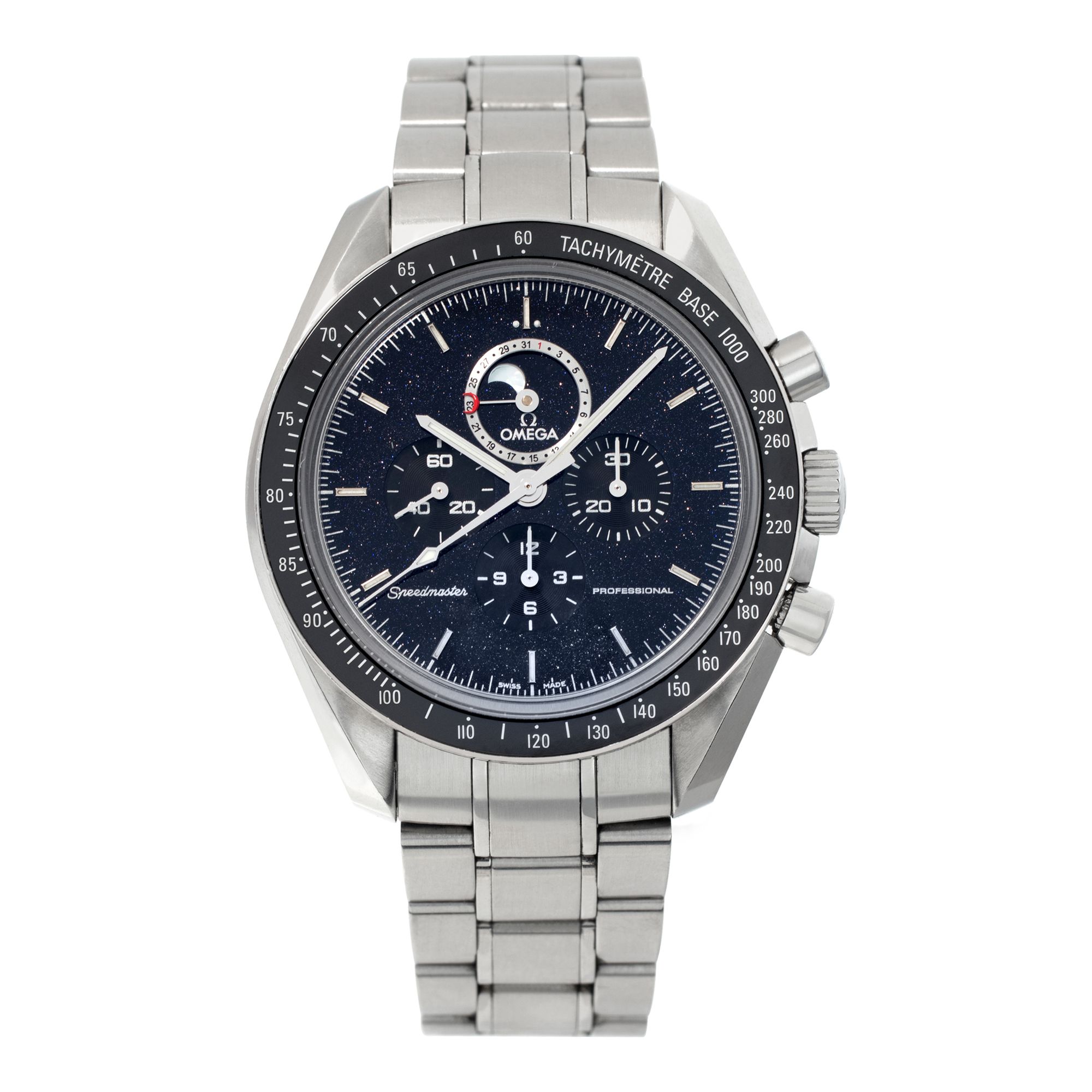 Preowned Omega Speedmaster 31133443201001 Stainless Gray Sons