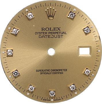 Original Rolex Sunburst Datejust Champagne Diamond Dial for 36mm Original Rolex Datejust Sunburst Champagne Diamond Dial for 36mm models Jewelry Collection