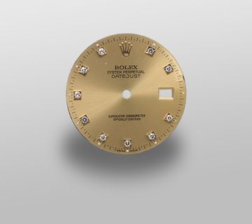 Original Rolex Sunburst Datejust Champagne Diamond Dial for 36mm