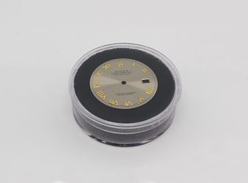 Original Silver Sunburst Rolex Datejust Dial With Gold Roman Numeral Markers