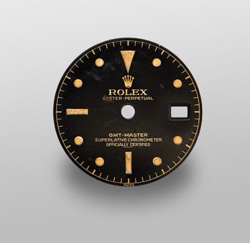 Original Vintage Rolex Gilt Chapter Ring GMT-Master Dial  model 1675 UNDERLINE