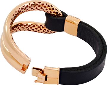 Oromalia 18k rose gold with diamonds and leather