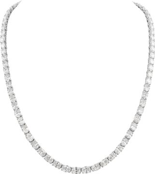 Oval diamond necklace 26.90 cts platinum Necklace Collection