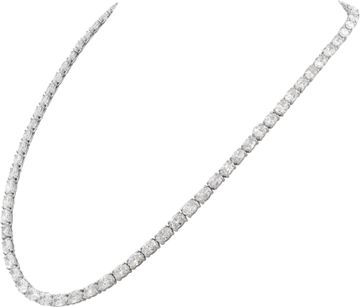 Oval diamond necklace 26.90 cts platinum