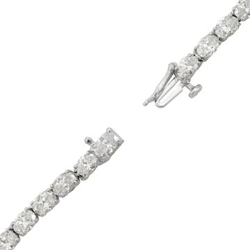 Oval diamond necklace 26.90 cts platinum