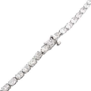 Oval diamond necklace 26.90 cts platinum