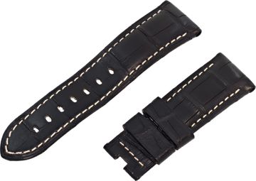 Panerai Black Alligator Strap with white stitching (24 mm x 22mm)
