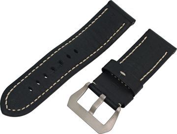Panerai Black Calf Skin Strap with original stainless steel buckle